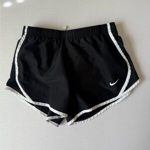 Nike Black Athletic Shorts with White Accents